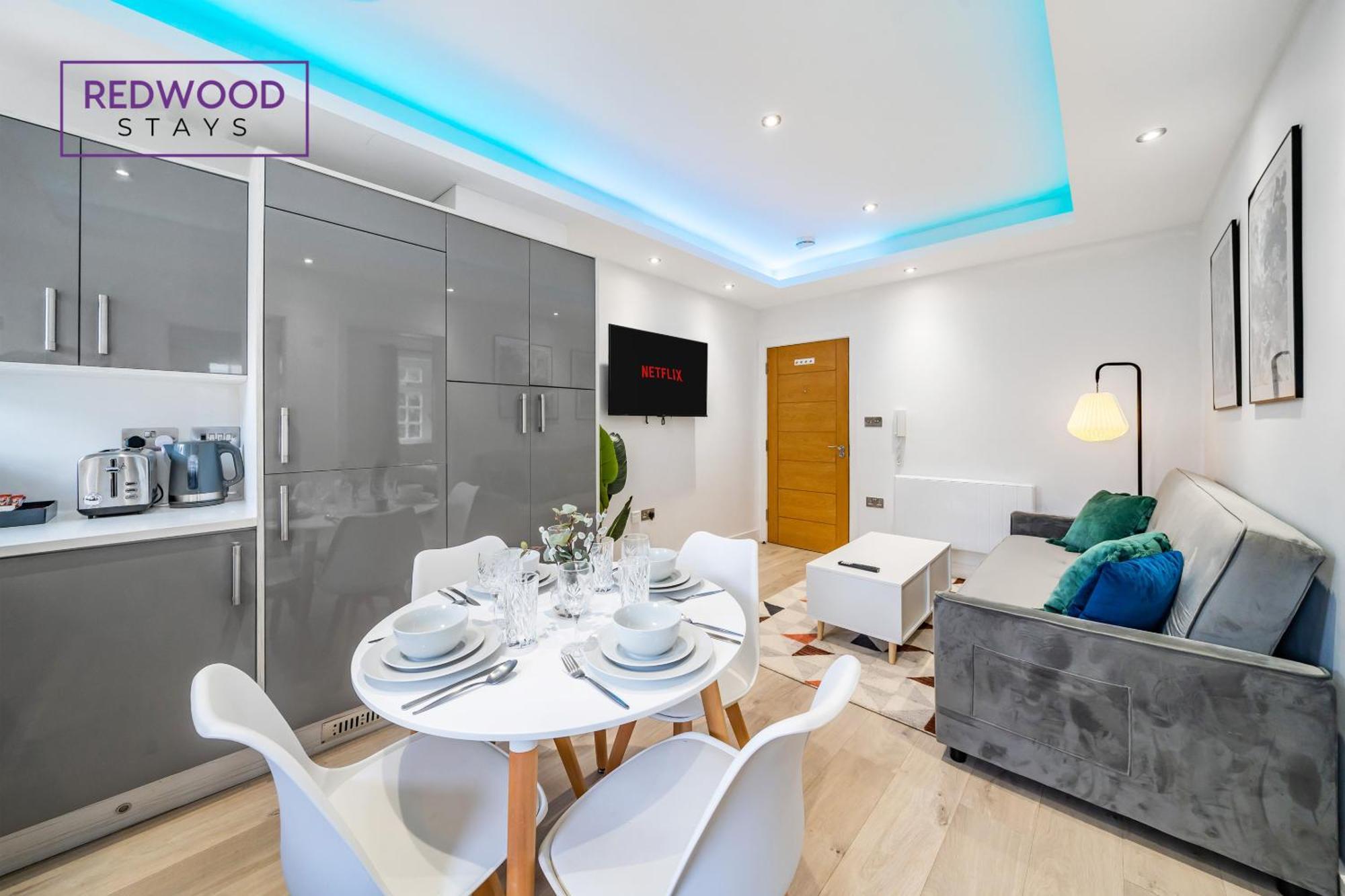 Brand New, 1 Bed 1 Bath, Modern Town Center Apartment, Netflix By Redwood Stays Aldershot Eksteriør billede